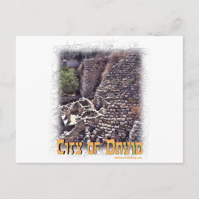 Cartão Postal Millo na cidade de David, Jerusalém (Frente)