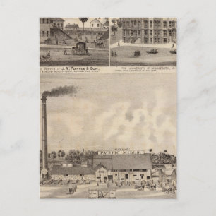 Cartão Postal Mills and Lumberyard no Minnesota