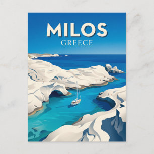 Cartão Postal Milos Sarakiniko Grécia
