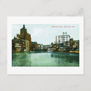 Cartão Postal Milwaukee River, Milwaukee, Wisconsin