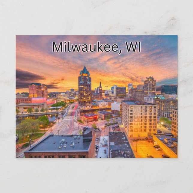 Cartão Postal Milwaukee WI Postcard Viagem (Frente)