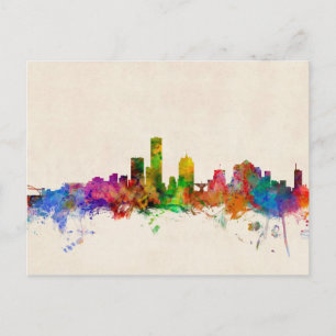 Cartão Postal Milwaukee Wisconsin Skyline Cityscape