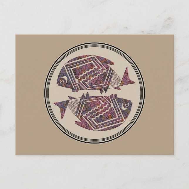 Cartão Postal Mimbres Pottery Design (Frente)