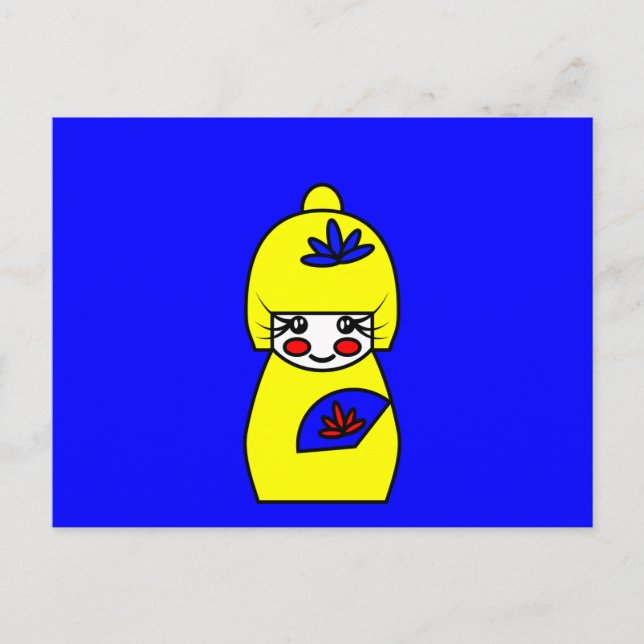 Cartão postal Mimi (Boneca Kokeshi) (Frente)