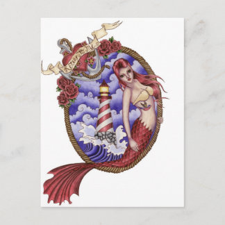 Cartão Postal Mina - Cartão-postal para a Sereia da Tatuagem