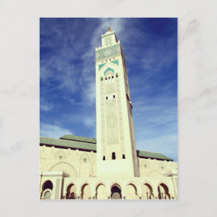 Cartão Postal minarete da mesquita de hassan