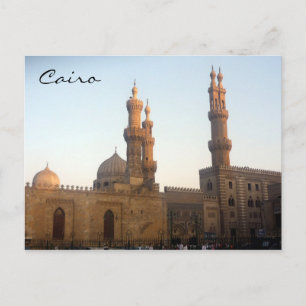 Cartão Postal minaretes da mesquita do cairo