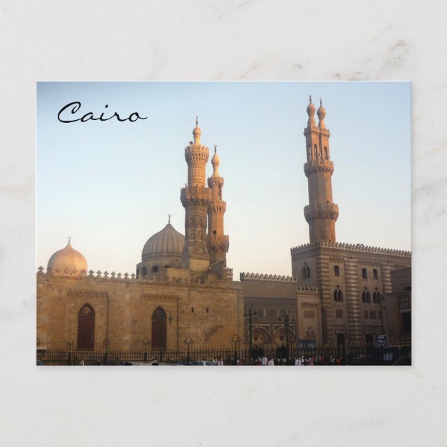 Cartão Postal minaretes da mesquita do cairo (Frente)