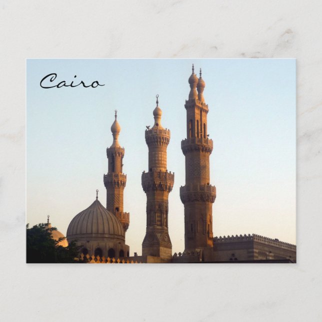 Cartão Postal minaretes do cairo (Frente)
