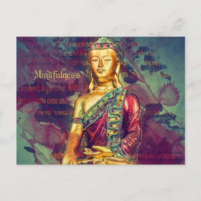 Cartão Postal Mindfulness Buddha (Frente)