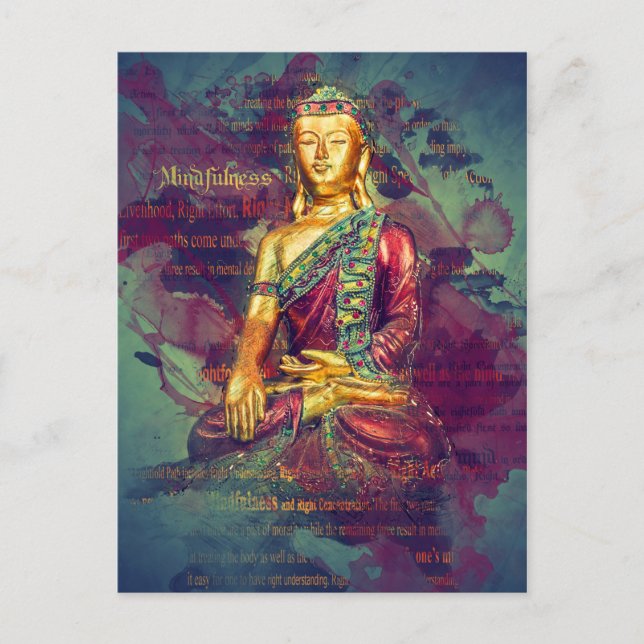 Cartão Postal Mindfulness Buddha (Frente)