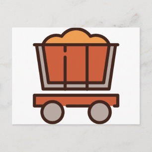 Cartão Postal Mine Cart