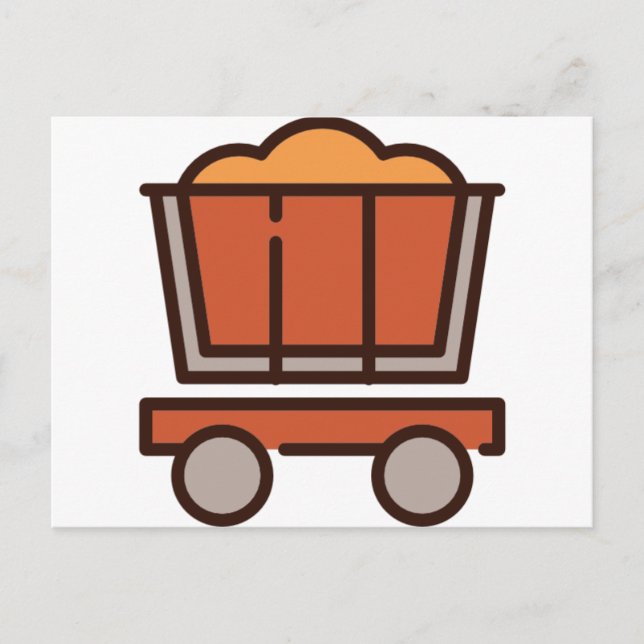 Cartão Postal Mine Cart (Frente)