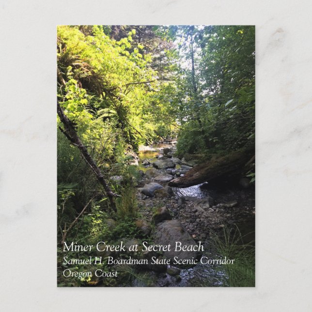 Cartão Postal Miner Creek, Samuel H. Boardman, OU (Frente)