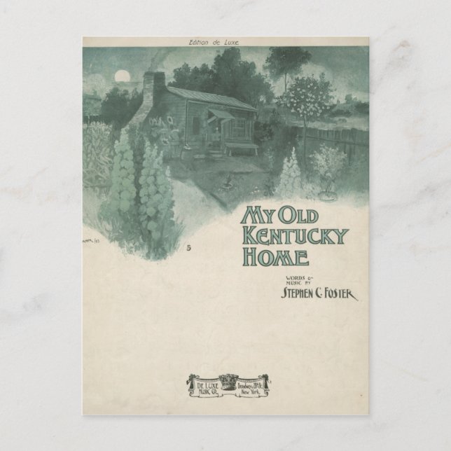 Cartão Postal Minha antiga casa de Kentucky (Frente)