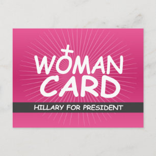 Cartão Postal Minha Carteira de Mulher - Hillary para Presidente