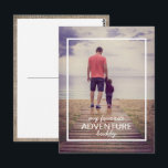 Cartão Postal Minha Foto de Amigo de Aventura Favorita<br><div class="desc">Adicione sua própria foto a este design de "amigo da aventura" - perfeito para pai no Dia de os pais ou só porque! Também seria excelente para fotos de animais de estimação!</div>