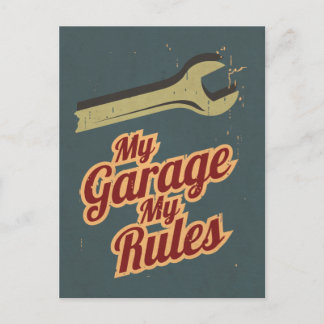 Cartão Postal Minha Garagem Minhas Regras