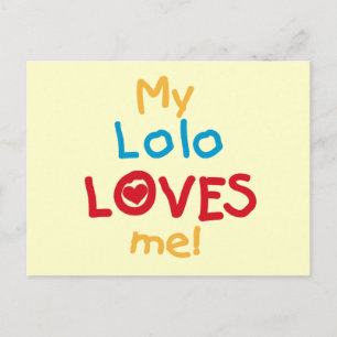 Cartão Postal Minha Lolo Me Ama Camisetas e Presentes