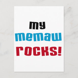 Cartão Postal Minha Memaw Rocks T-shirts e presentes