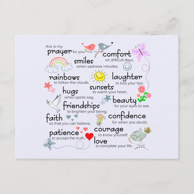 Cartão Postal Minha Oração Por Você (Frente)