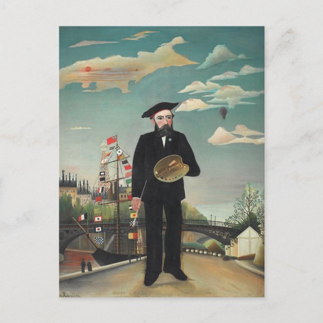 Cartão Postal Minha Paisagem de Retrato 1890, Henri Rousseau (Frente)