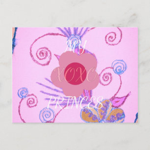 Cartão Postal Minha Pequena Princesa: Vetor Rosa Bebe Inspirador