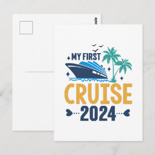 Cartão Postal Minha Primeira Viagem de Cruzeiro 2024