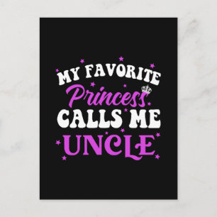 Cartão Postal Minha Princesa Favorita Me Chama De Tio