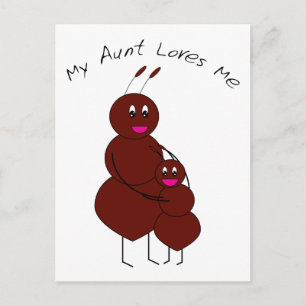 Cartão Postal Minha tia me ama cartão-postal