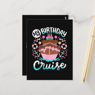 Cartão Postal Minha Viagem de Cruzeiro de Aniversário