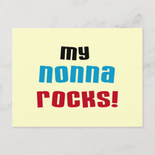 Cartão Postal Minhas camisetas e presentes de nonna Rocks