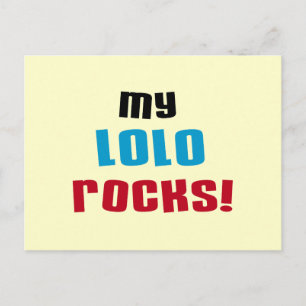 Cartão Postal Minhas camisetas e presentes do Lolo Rocks