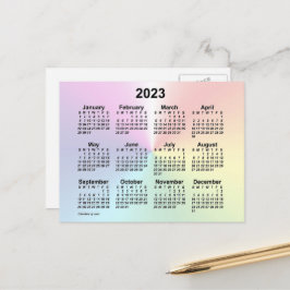 Cartão Postal Mini Calendário Nuvem Arco-íris 2023 por Janz