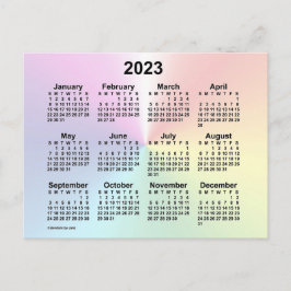 Cartão Postal Mini Calendário Nuvem Arco-íris 2023 por Janz