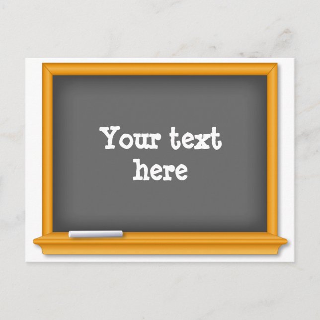 Cartão Postal Mini Quadro de Giz de Volta à Escola  (Frente)