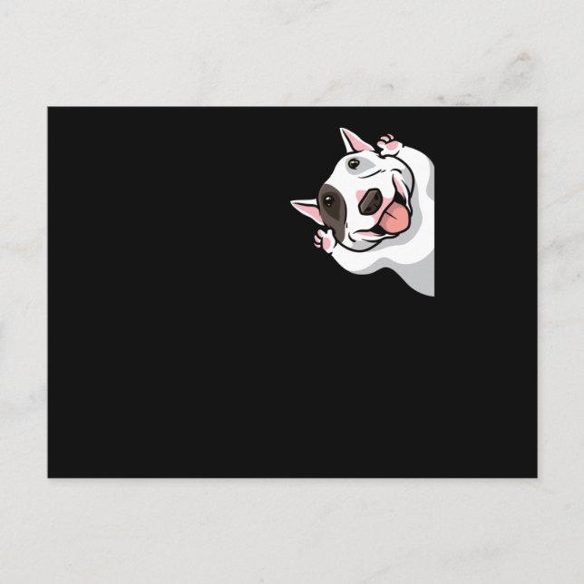 Cartão Postal Miniatura Bull Terrier Dog Engraçado (Frente)