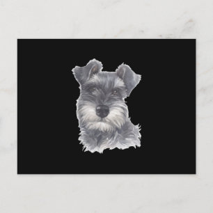 Cartão Postal Miniatura Cachorro Schnauzer - Presente de Cachorr