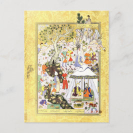 Cartão Postal Miniatura Persa: Khusraw Parviz & Shirin