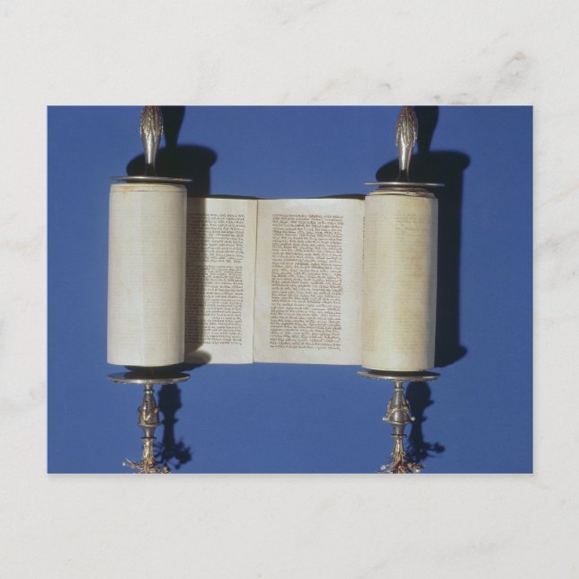 Cartão Postal Miniatura Torah Scroll, 1765 (Frente)