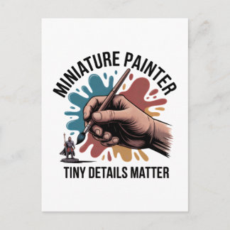 Cartão Postal Miniature Painter Tiny Details Tabletop Hobby