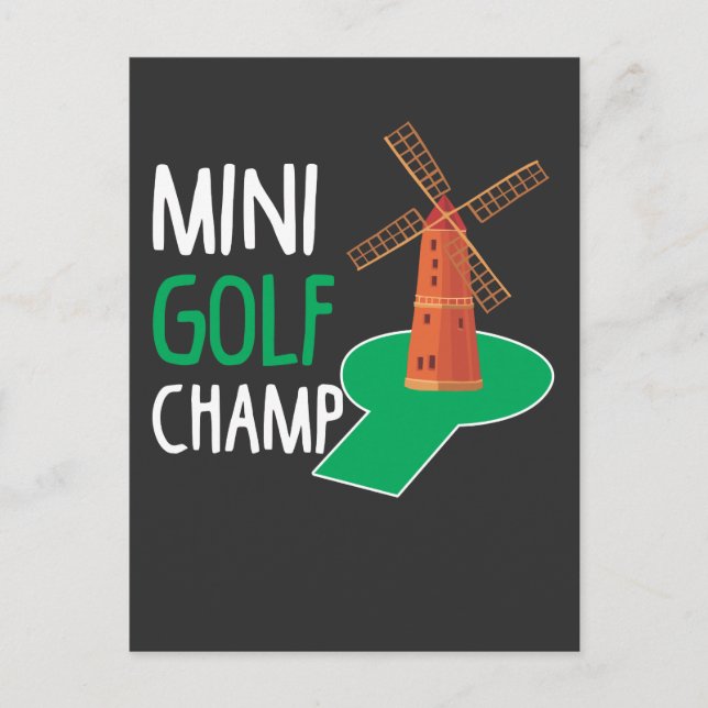 Cartão Postal Minigolf Champ Putt Golfing Mini Golf Champion (Frente)