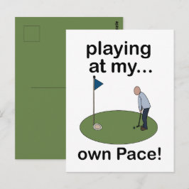 Cartão Postal Minigolfe Jogando Minigolfe No Meu Próprio Ritmo G