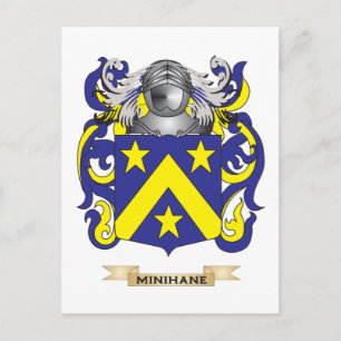 Cartão Postal Minihane Casaco de Armas (Crest Familiar)
