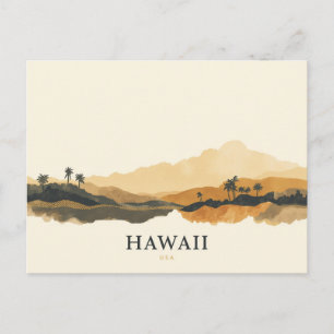 Cartão Postal Minimal Boho Havaí EUA Viagem
