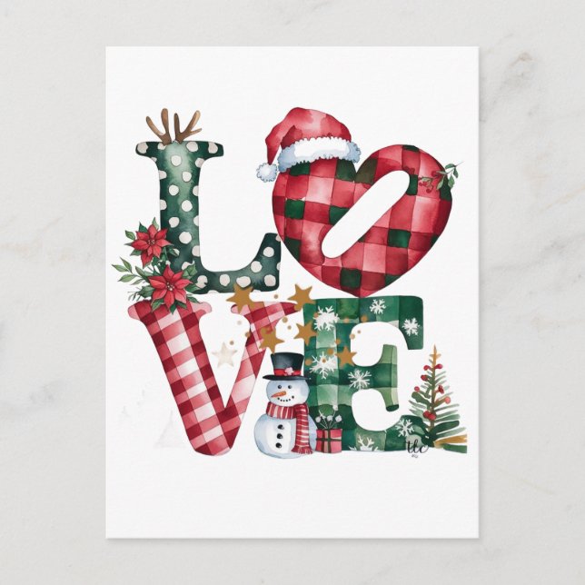 Cartão Postal Minimal Golden Christmas Tree Card | Elegant Holid (Frente)