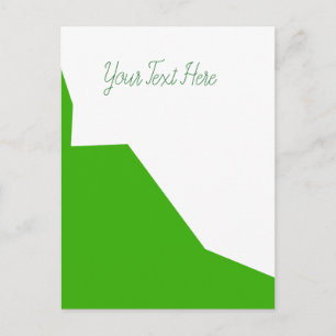 Cartão Postal Minimalismo branco verde