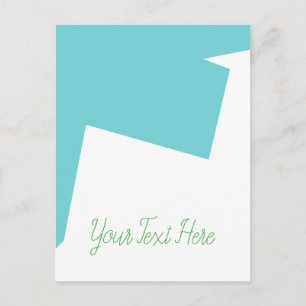 Cartão Postal Minimalismo de abstrato Art Azul Branco