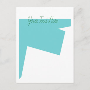 Cartão Postal Minimalismo de abstrato Art Azul Branco