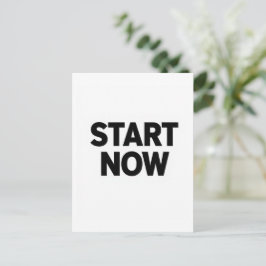 Cartão Postal Minimalist bold start now text